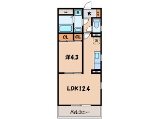 港前 徒歩5分 2階の物件間取画像